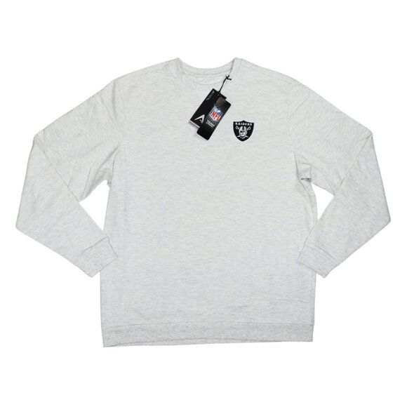 Las Vegas Raiders NFL Football Antigua Crew Neck Lightweight Mens Sweatshirt NWT - Picture 1 of 2